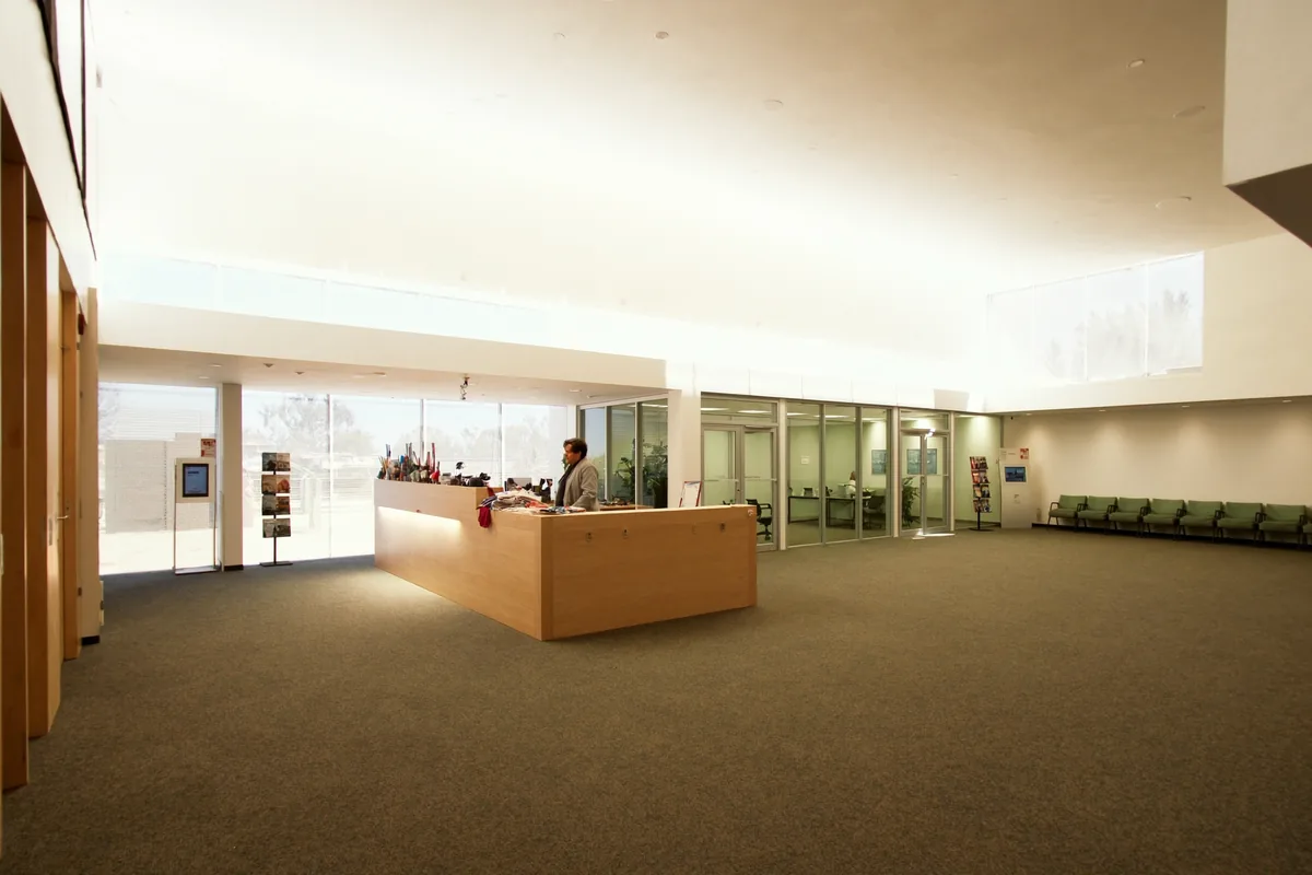 The reception counter of a government service centre