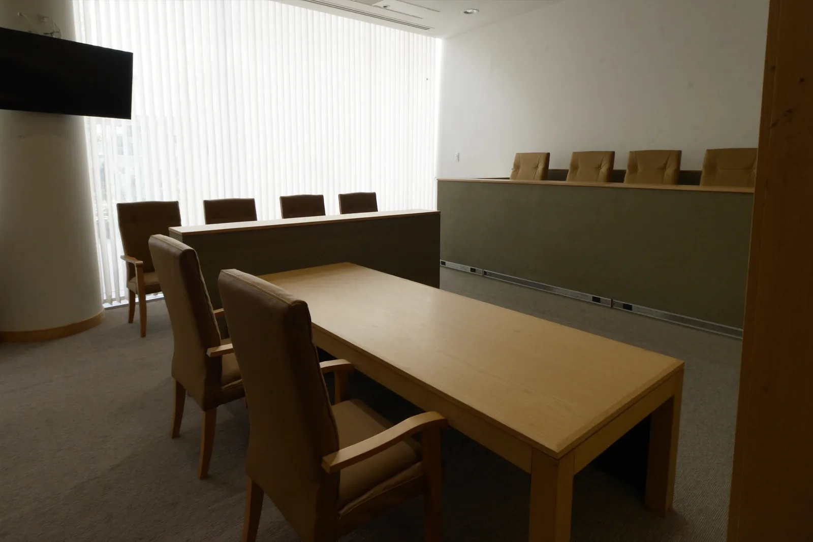 An empty tribunal hearing room