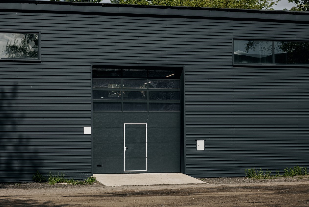 Commercial building exterior in daylight