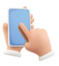 Hands holding and tapping on a smartphone.